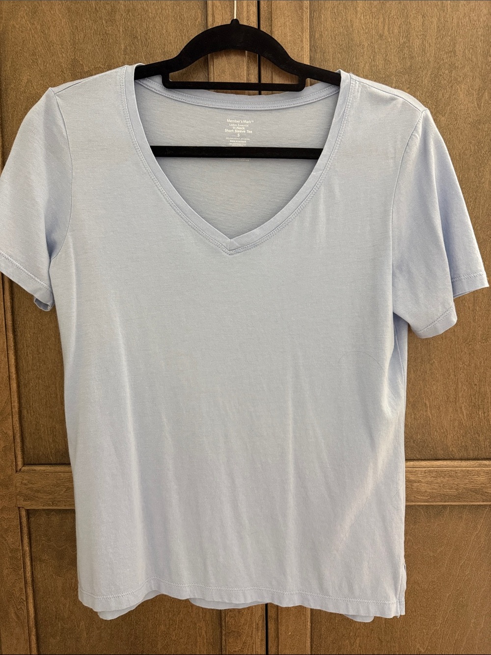 Set of 3 V-Neck short sleeve Tees - Lavender, Light Blue & Coral - Picture 8 of 11